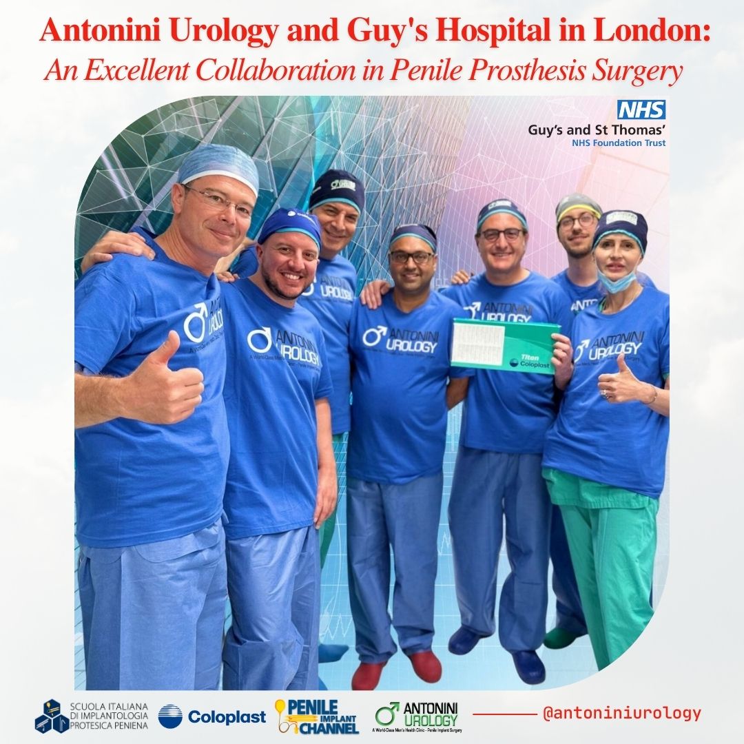 Antonini Urologia e Guy's Hospital de Londres: Uma colaboração de excelência na cirurgia de implante de prótese peniana