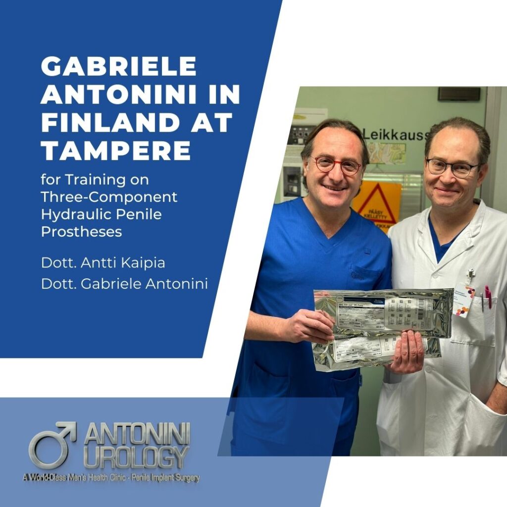 Gabriele Antonini en Finlandia en Tampere para el entrenamiento sobre Prótesis Peneanas Hidráulicas Tricomponentes