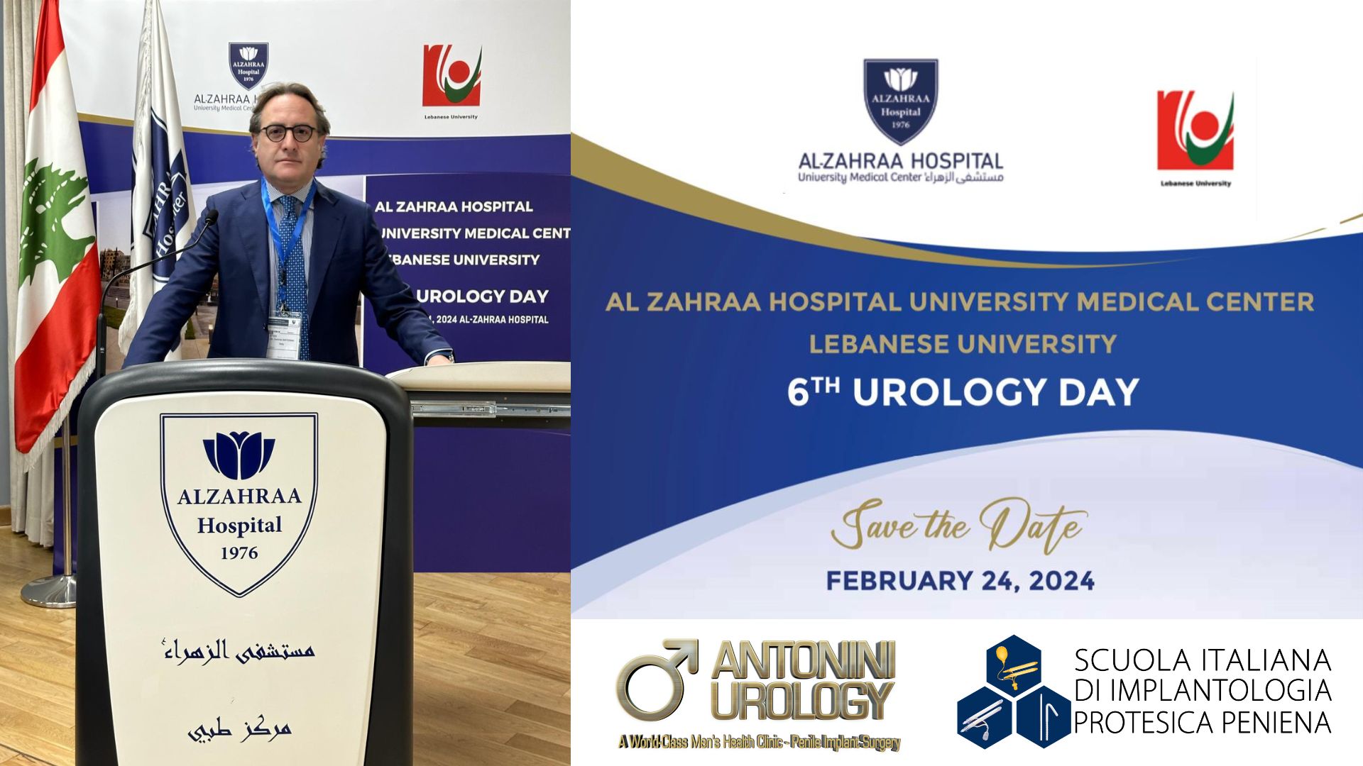 Antonini em Beirute como Especialista Internacional em Urologia e Andrologia