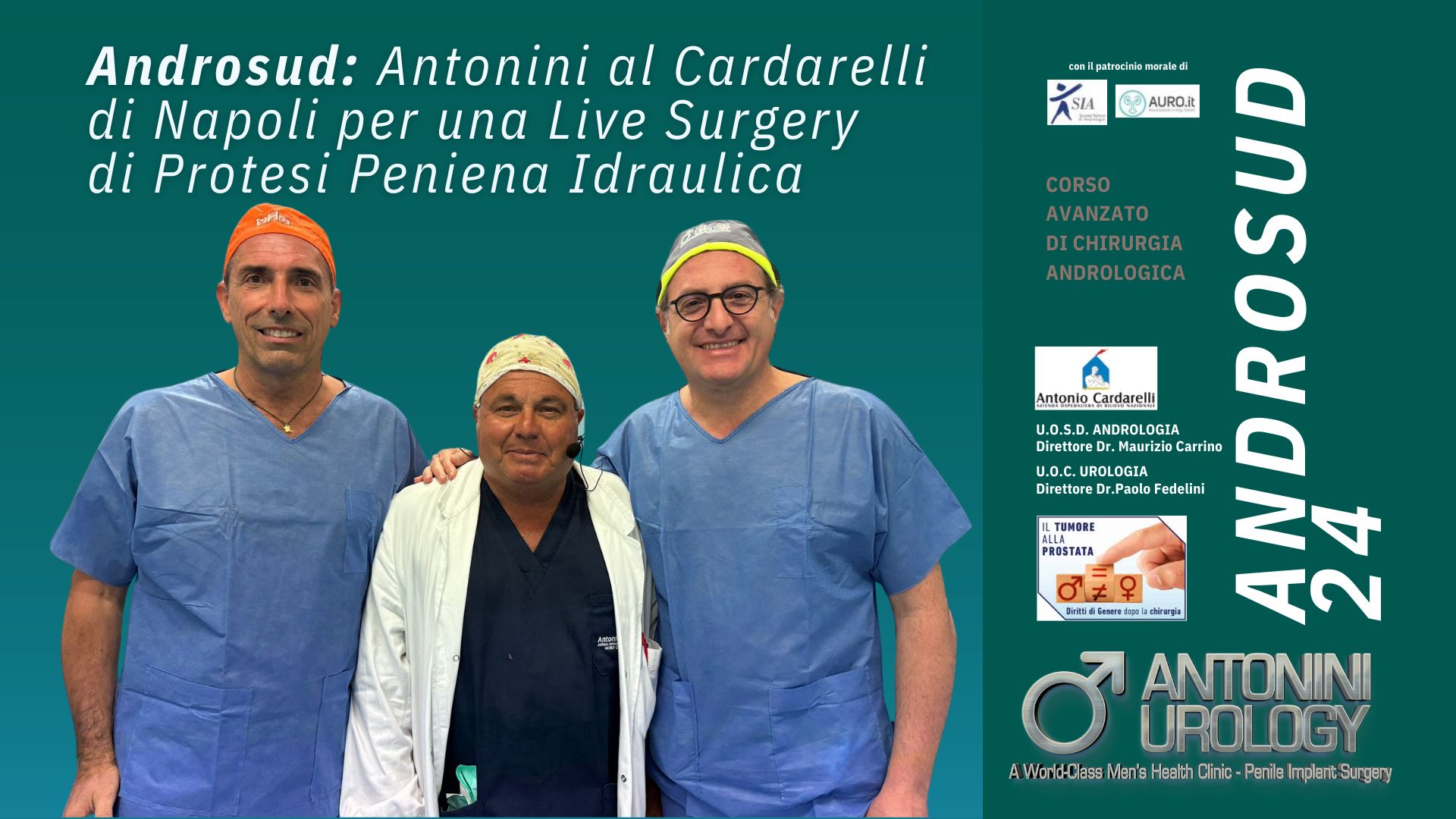 Androsud: Antonini al Cardarelli di Napoli per una Live Surgery di Protesi Peniena Idraulica