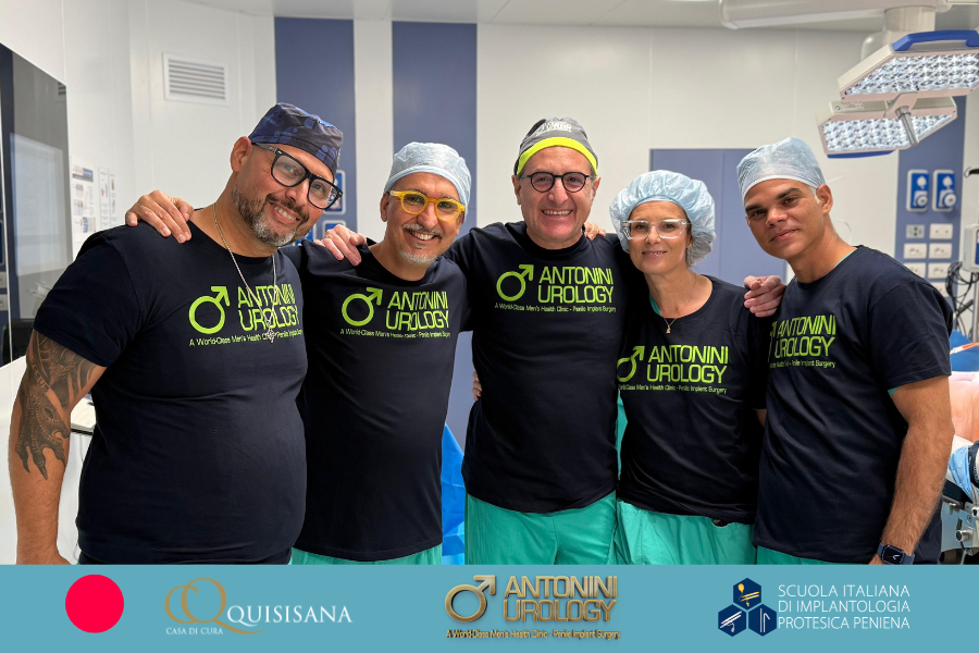 giliberto-melean-rodriguez-guests-rome-surgery-prosthetic-penile Giovanni Giliberto, Eliezer Meleán and Lázaro Deinys Rodríguez guests of the Antonini Urology Clinic in Rome for penile prosthetic surgery.